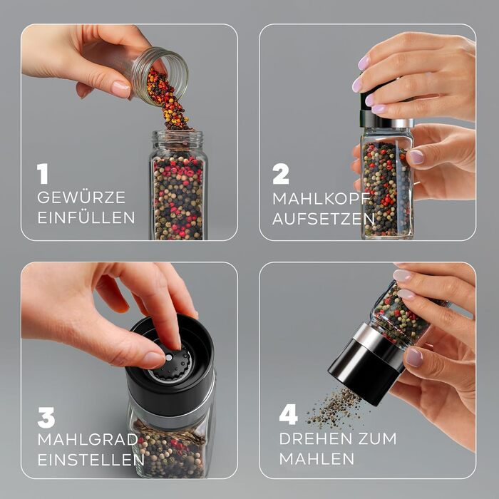 Набір баночок для спецій, 24 шт., чорний колір | Органайзер для спецій з 336 етикетками | Баночки для спецій кутові з дозаторами | Зберігання спецій для кухні | Сучасні дозатори та контейнери для спецій