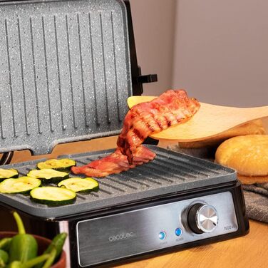 Електричний гриль Cecotec Rock'nGrill 1500 Stone Ceramic Mix з керамічним покриттям та знімними каменями, 1500 Вт