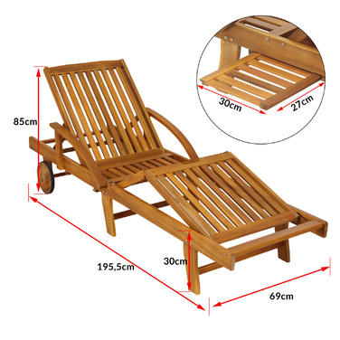 Шезлонг Tami Sun® Acacia Wood