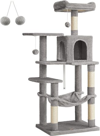 Котячий будиночок FEANDREA 143 см світло-сірий