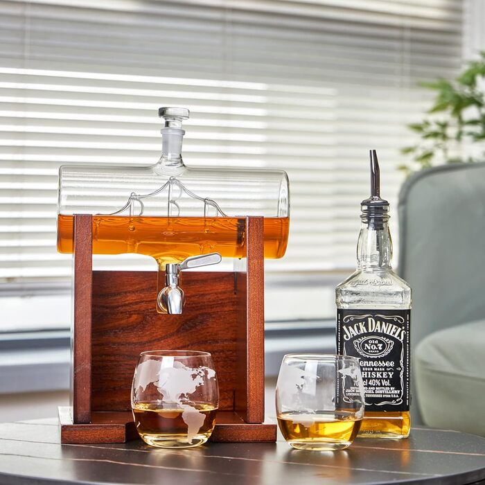 Скляний набір для віскі: карафа та 2 келихи, 1250 мл, The Wine Savant