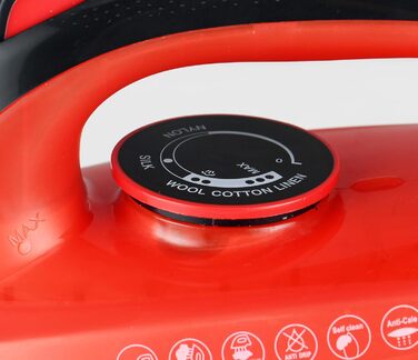 Бездротовий парогенератор SENYA Simple Move V2 - 2400 Вт, 35 г/хв, керамічна підошва, вертикальне прасування, червоний