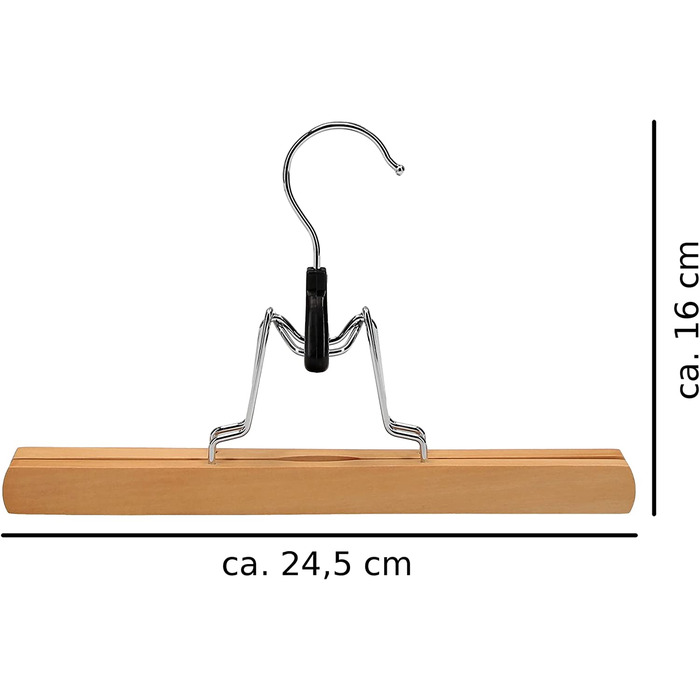 Вішалка для штанів Clamp Hanger Деревина не ковзає Поворотний гачок, 8 шт.