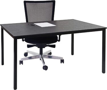 Стіл для переговорів Офісний стіл Стіл для семінарів, 120x80см МДФ - (вид чорного дуба)