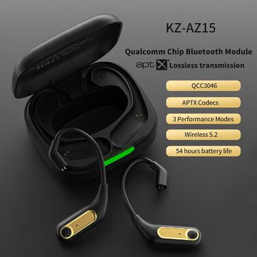 Адаптер KZ AZ15 Bluetooth 5.2 для навушників HiFi IEM, сумісний з KZ ZS10 PRO/ZSN Pro X/ZSN PRO/ZSX/ZAX