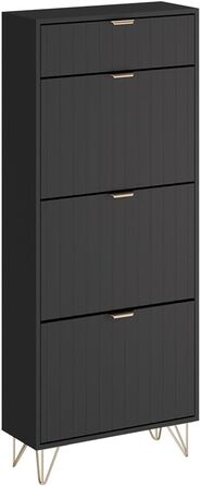 Шафа для взуття Vicco Helge, чорна, 60 x 145 см, 3 відділення