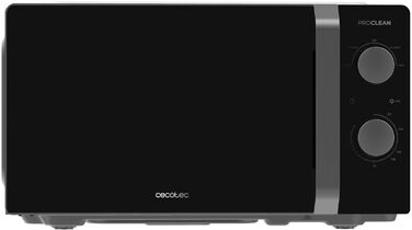 Мікрохвильова піч Cecotec Proclean 5010 Inverter 19 л, 700 Вт, 5 режимів, LED-дисплей, 8 програм, чорна, механічне керування