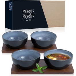 Набір посуду Moritz & Moritz VIDA 18шт на 6 персон Елегантний високоякісний порцеляновий набір тарілок столовий посуд, що складається з 6 обідніх тарілок, 6 десертних тарілок, 6 супових тарілок (4 великі миски для занурення)