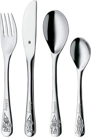 Дитячий столовий прилад WMF Kinderbesteck з гравіюванням імені, 4-х частинний, сучасний дизайн