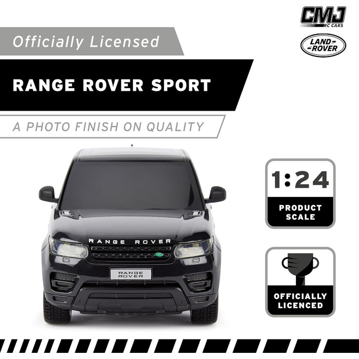 Радіокерований позашляховик Range Rover Sport CMJ 1:24 з LED-підсвічуванням, чорний