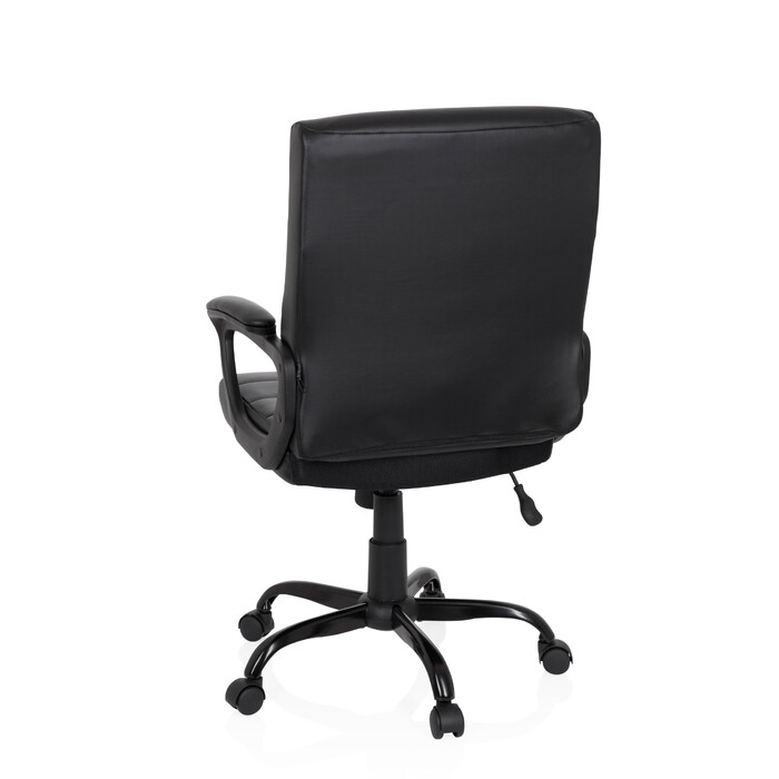 Ергономічне крісло для офісу/керівника ERGOSMOOTH BIG з штучної шкіри, чорного кольору, hjh OFFICE