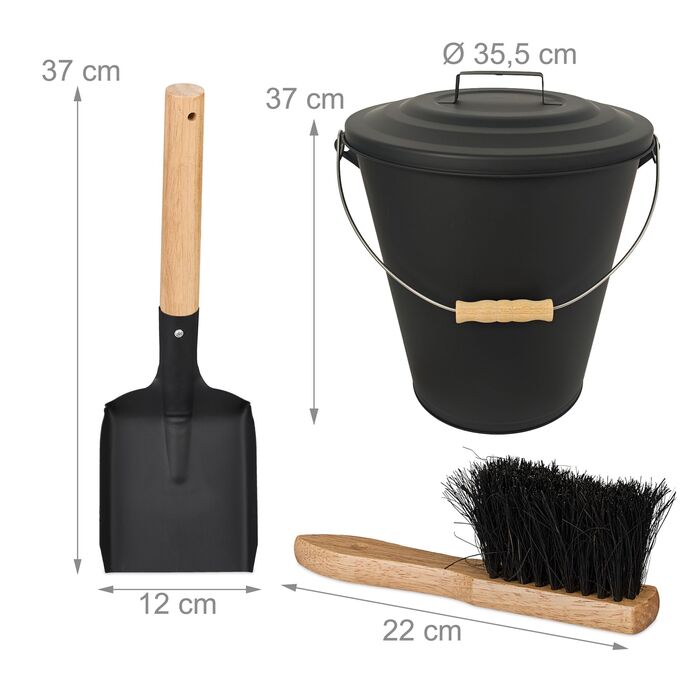 Відро для сміття Relaxdays з мітлою та совкою