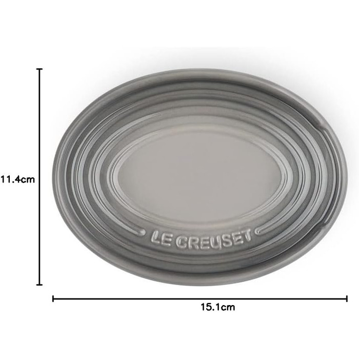 Підставка для ложок Le Creuset овальна з кераміки, вишневий колір, 71507150600099 (Чорний матовий)