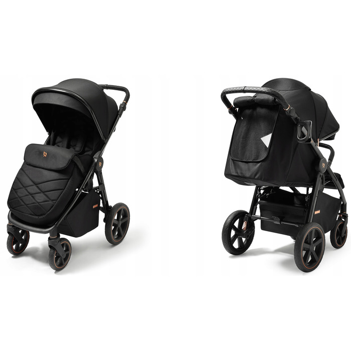 Дитячий візок-прогулянка 4BABY Xplode, чорний, алюмінієвий, з аксесуарами