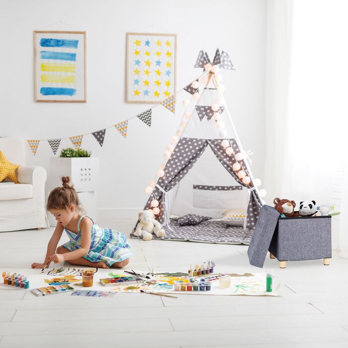 Relaxdays Пуф з місцем для зберігання