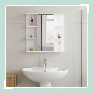 Дзеркальна шафа Relaxdays з 8 полицями