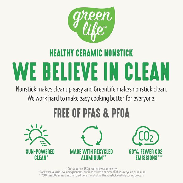 Набір кухонного посуду GreenLife 16 предметів з антипригарним покриттям, з м'якими ручками, безпечний, керамічний, з кришками, для приготування страв, супів, тушкування, сумісний з духовкою та посудомийною машиною, колір кварцово-сірий