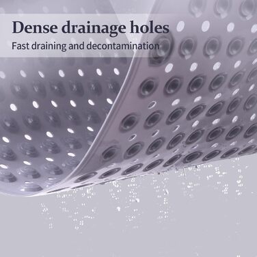 Килимок для душу з антиковзаючим покриттям, 60x90 см (Сірий)