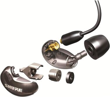 Навушники-вкладиші Shure SE215-K, чорний, звукоізоляція, змінний кабель, динамічні баси