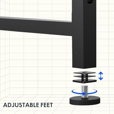 Стіл FLEXISPOT FD 120x60x75см, стіл для ПК з книжковою полицею, 3 ярусні полиці для зберігання, стіл для офісу, вітальні