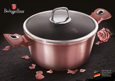 Металевий набір посуду Berlinger House з 15 предметів з обробкою з рожевого золота (металевий рожевий)