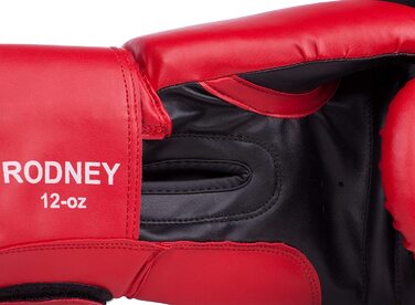 Боксерські рукавички Benlee зі штучної шкіри Rodney (Червоний / Чорний, 10 унцій, одномісні)