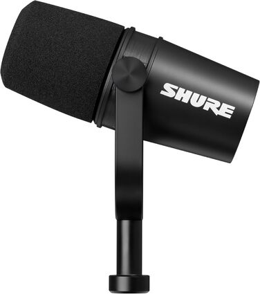 Динамічний XLR мікрофон Shure MV7X для подкастингу та вокалу, професійна якість, Voice Isolation, чорний