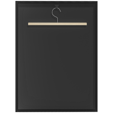 Вітрина для трикотажу HOMCOM - зручна стійка для одягу з алюмінієвою рамою та захисною акриловою передньою панеллю, що не вигоряє на сонці. Чорного кольору.