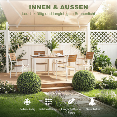 Дві штучні кулі з самшиту, 52 см, стійкі до УФ-випромінювання, 1086 листків, для внутрішнього та зовнішнього декору