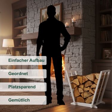 Стильна полиця для дров Relaxdays у формі V