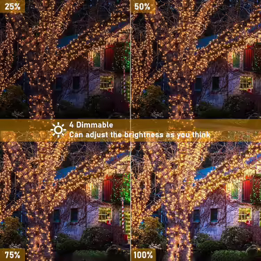 Світлодіодна гірлянда Bzavor 55 м, 500 LED, з пультом, таймером, IP65, тепле біле світло, для ялинки, весілля, вулична водонепроникна гірлянда на 220В