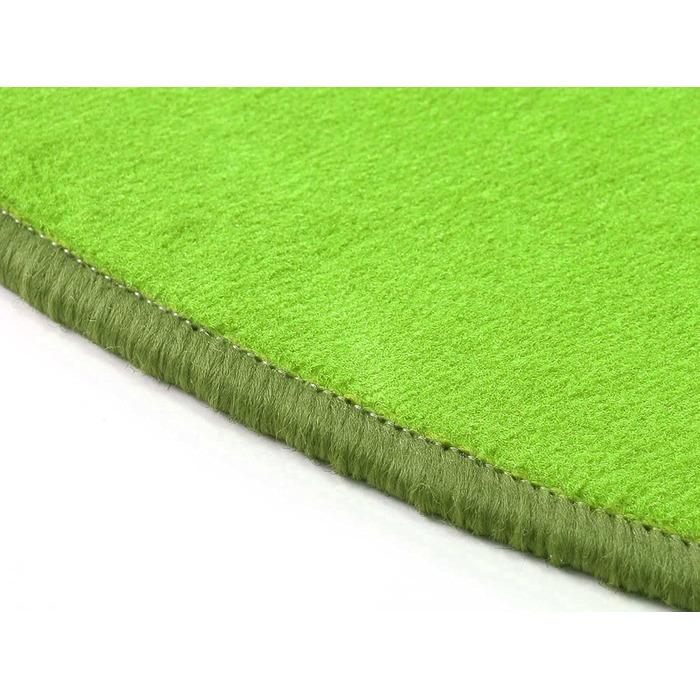 Ідеї Primaflor в текстилі дитячий ігровий килим однотонний коло сидінь-близько 100 см, велюровий килим з коротким ворсом для дитячих кімнат, дитячих садків і шкіл (близько 133 см, зелений)