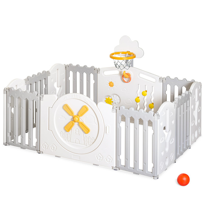 Манеж для дітей Mealux Forto Grey (арт. KD-C051 Grey / White)