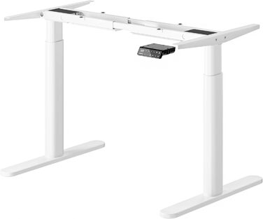 Електричний регульований стіл MAIDeSITe EL2 Pro Art з овальною основою, Dualmotor, 180 кг, 4 пам'яті, захист від зіткнень (білий)