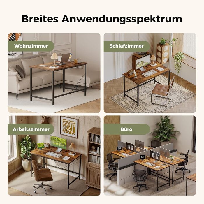 Комп'ютерний стіл Mericonia 120 см, ігровий стіл для невеликих приміщень, білий стіл для дому та офісу, стіл для студентів