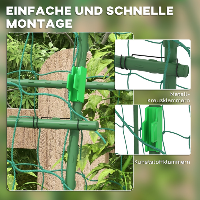 Великий арковий каркас для підтримки сітки, захист від птахів, легка установка, метал, 144 x 167 x 206 см