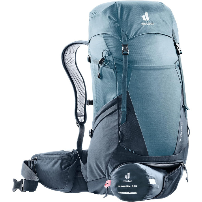 Туристичний рюкзак deuter Futura Pro 36, чорно-графітовий одинарний з атлантичним чорнилом