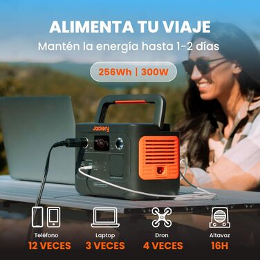 Jackery Explorer 240 v2: сонячний генератор 256Wh з виходом 300W AC/100W USB-C, для кемпінгу, подорожей та надзвичайних ситуацій (відновлений)