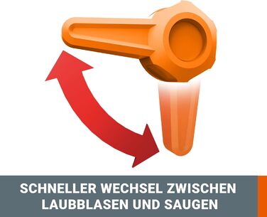 WORX WG505E: Електричний повітродув та пилосос для листя 3000W – 3-в-1 (повітродув, пилосос, мульчер) з мішком 45л – швидкість 335 км/год, об'єм 600 м³/год