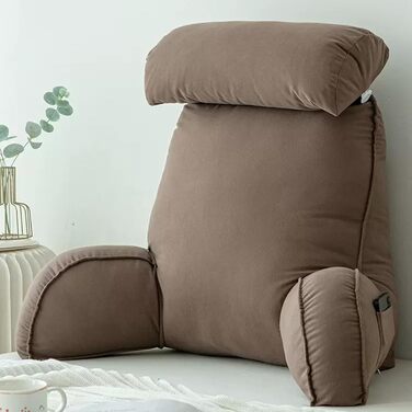 Подушка для сну та відпочинку Miaogoo, зручна підтримка шиї та спини, знімне крісло, м'яка подушка для шиї, зняття болю (зелений, коричневий)