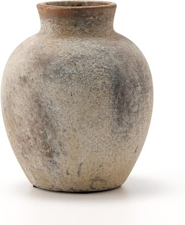 Керамічна ваза для квітів ручної роботи, 15.2 см, богемний стиль, декор для дому, теракота, сіро-коричневий колір