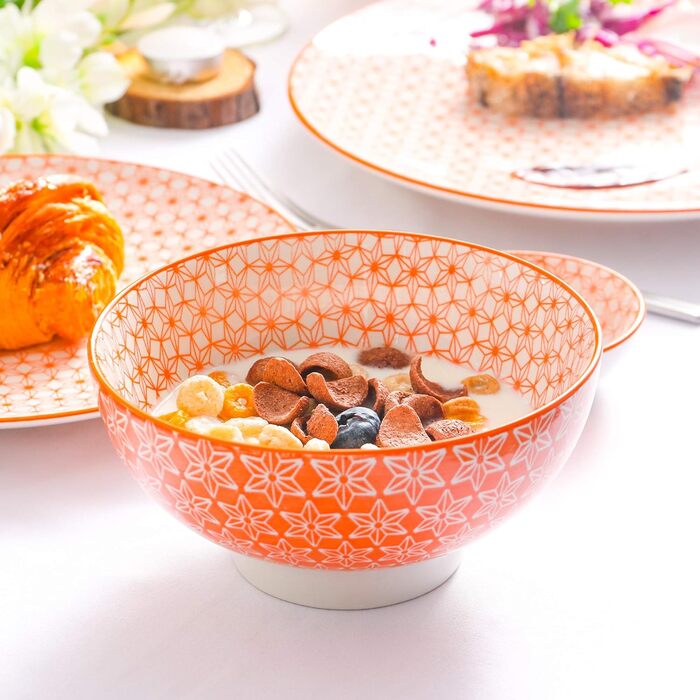 Порцеляновий набір посуду Haruka, 48 предметів - Mness aptieka Круглий обідній сервіз на 12 персон, включає чашки, миски, десертні тарілки та обідні тарілки (Natsuki, сервіз із 48 предметів)