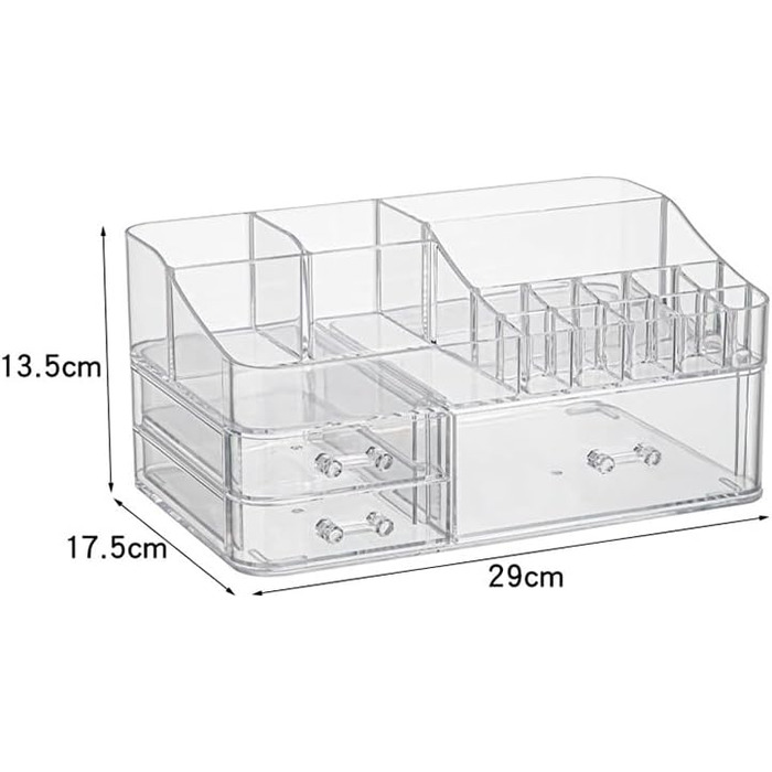 Прозора коробка для зберігання косметики, коробка для організації, настільна помада, пензлі для макіяжу, засоби для догляду за шкірою, футляр для макіяжу, полиця