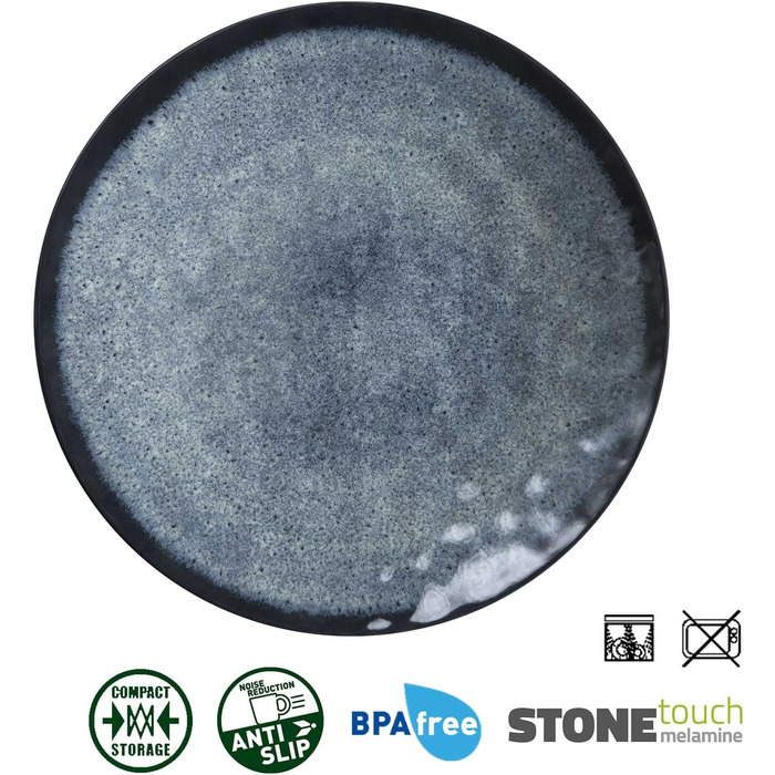 Набір посуду для кемпінгу Brunner Outdoor in Motion Melamin | 8 предметів (тарілки, миски, чашки) для 1-2 осіб | Tête a Tête Venetian | Зручний, міцний, антиковзний