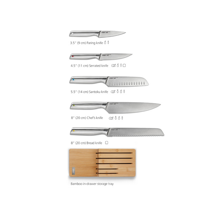 Набір ножів із блоком Joseph Joseph Elevate, 5 шт (10563)