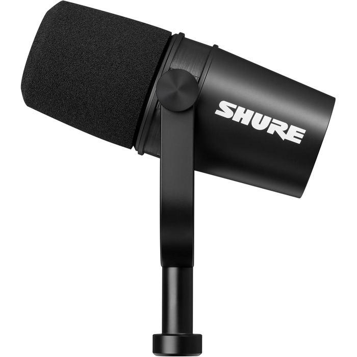 Динамічний XLR мікрофон Shure MV7X для подкастингу та вокалу, професійна якість, Voice Isolation, чорний