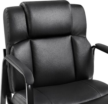 Крісла їдальні Yaheetech (2 шт.) з підлокітниками, чорні, штучна шкіра | Стільці для кухні, вітальні, офісу