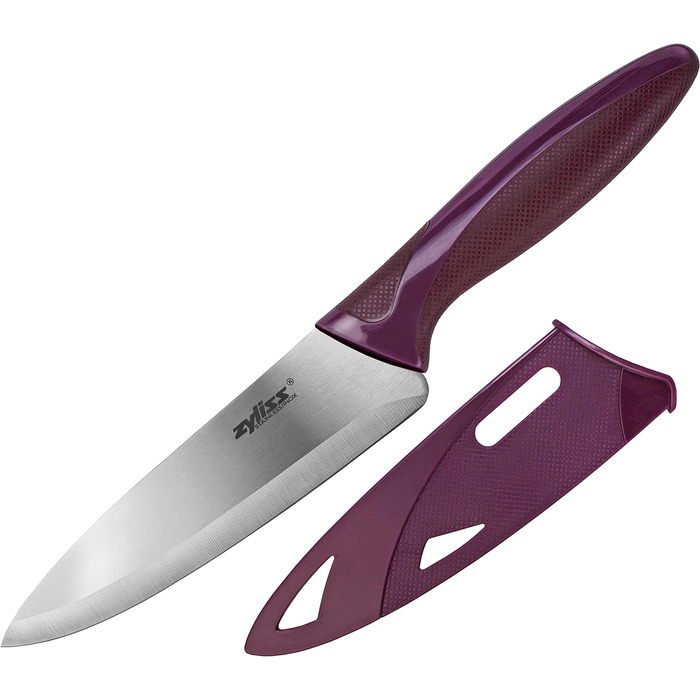 Zyliss E72404 Набір ножів із 3 предметів 9 см/10 см/14 см Зелений/Червоний/Фіолетовий Набір кухонних ножів Універсальний ніж/Ніж для чищення/Ніж для чищення/Ніж для чищення, 5 років гарантії Набір ножів 3