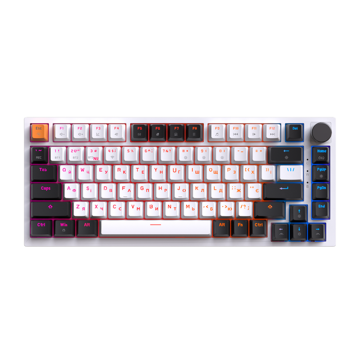 Бездротова механічна клавіатура GamePro Asgard Valhalla (MK160W Pro) 75% QLAB orange switches