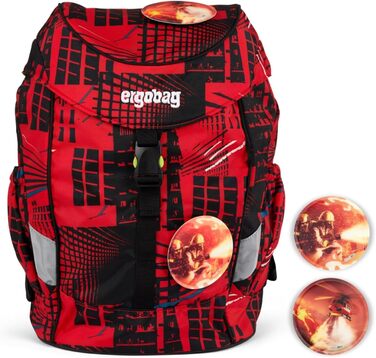 Ергономічний дитячий рюкзак ergobag mini, DIN A4, 10 літрів (один розмір, смуга сигналізації - червона)